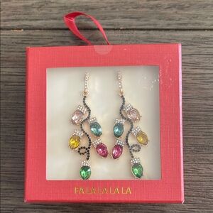 NWT Christmas Lights Drop Earrings
